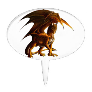 Green dragon cake topper