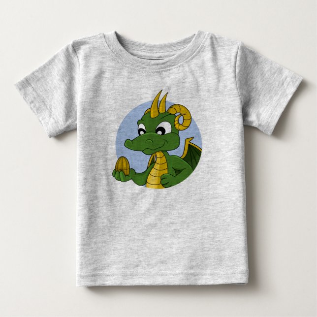 Green dragon cartoon baby T-Shirt (Front)