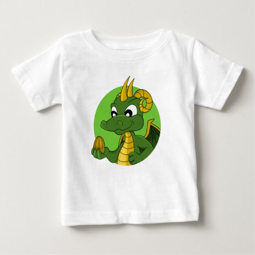 Green dragon cartoon baby T_Shirt