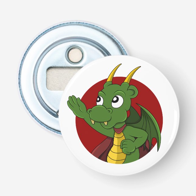 Green dragon  cartoon  bottle opener (Front)