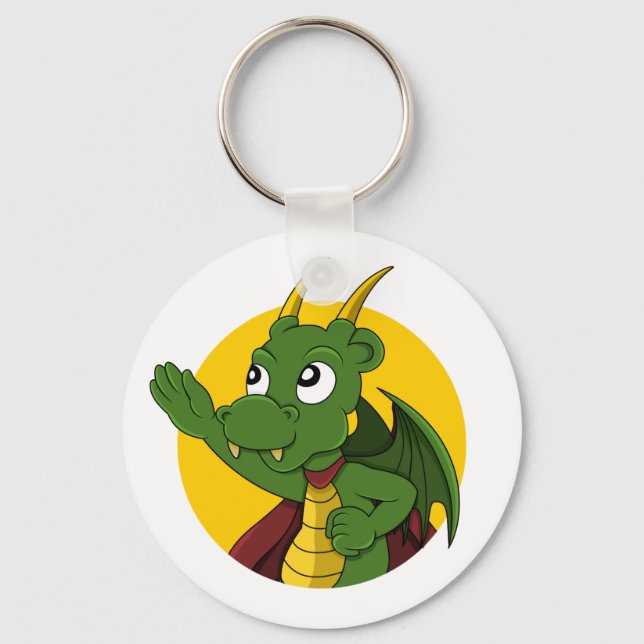 Green dragon  cartoon  keychain (Front)