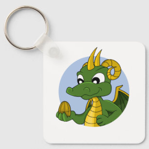 Green dragon cartoon keychain
