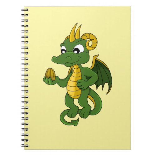 Green dragon cartoon  notebook