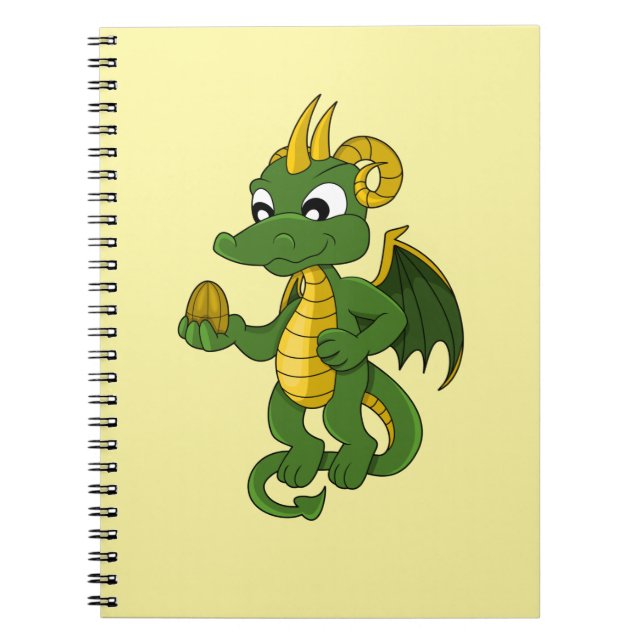 Green dragon cartoon  notebook (Front)