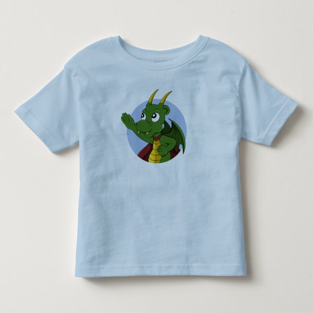 Green dragon  cartoon toddler t-shirt (Front)