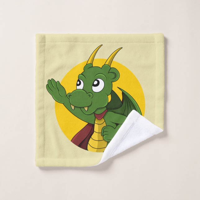 Green dragon cartoon wash cloth (Wash Cloth)