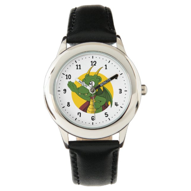 Green dragon cartoon watch (Front)