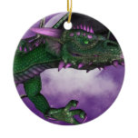 Green Dragon Ceramic Ornament