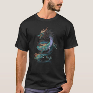 Green dragon, Chinese dragon Cartoon Comics Illust T-Shirt