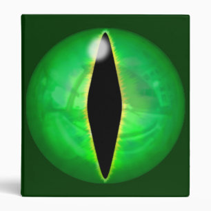Green Dragon Eye 3 Ring Binder
