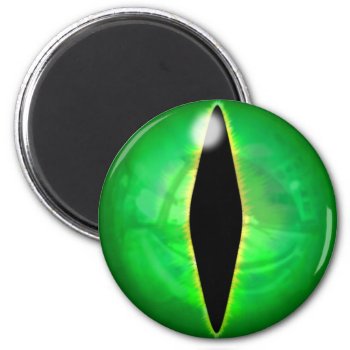 Green Dragon Eye Magnet by packratgraphics at Zazzle