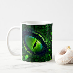 Green Dragon Eye Personalized Coffee Mug, Cup