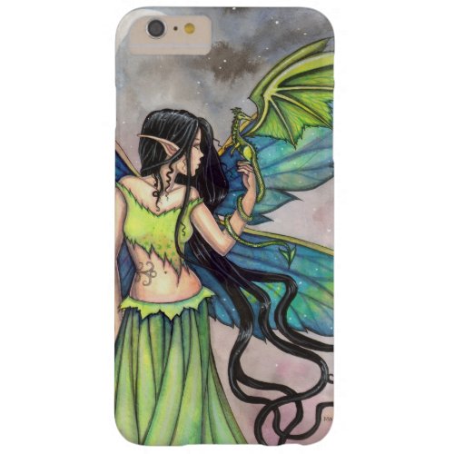 Green Dragon Fairy Fantasy Art Artwork Fairies Barely There iPhone 6 Plus Case