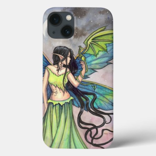 Green Dragon Fairy Fantasy Art Artwork Fairies iPhone 13 Case