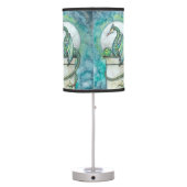 Green Dragon Fantasy Art Table Lamp (Back)