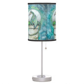Green Dragon Fantasy Art Table Lamp (Left)