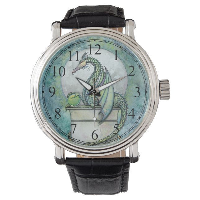 Green Dragon Fantasy Art Watch (Front)