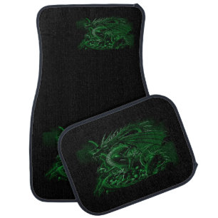 Green Dragon Fantasy Car Floor Mat