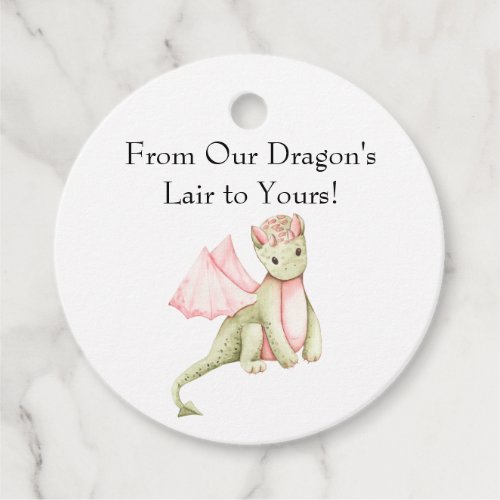 Green Dragon From Our Dragons Lair To Yours  Favor Tags