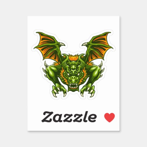 green dragon illustration sticker