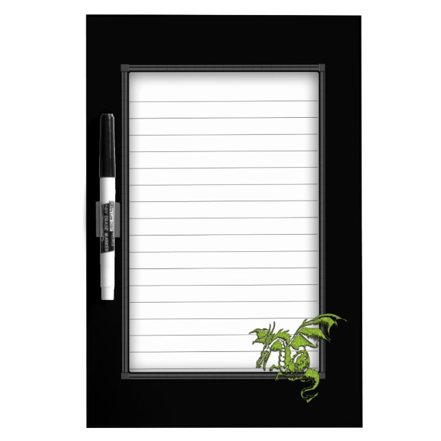 Green Dragon Lined Dry-Erase Board (Front)