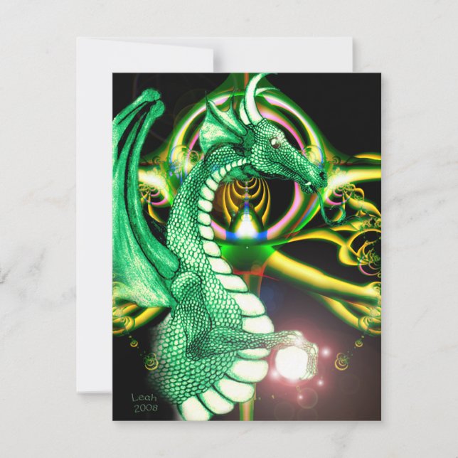 Green Dragon ~*Lore*~ Invitation (Front)