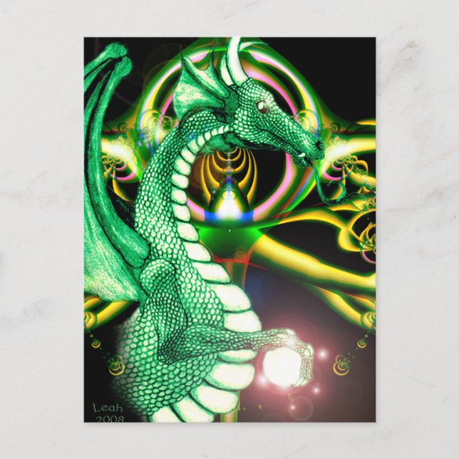 Green Dragon ~*Lore*~ Postcard (Front)