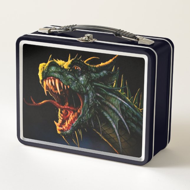 Green Dragon Metal Lunch Box (Front)