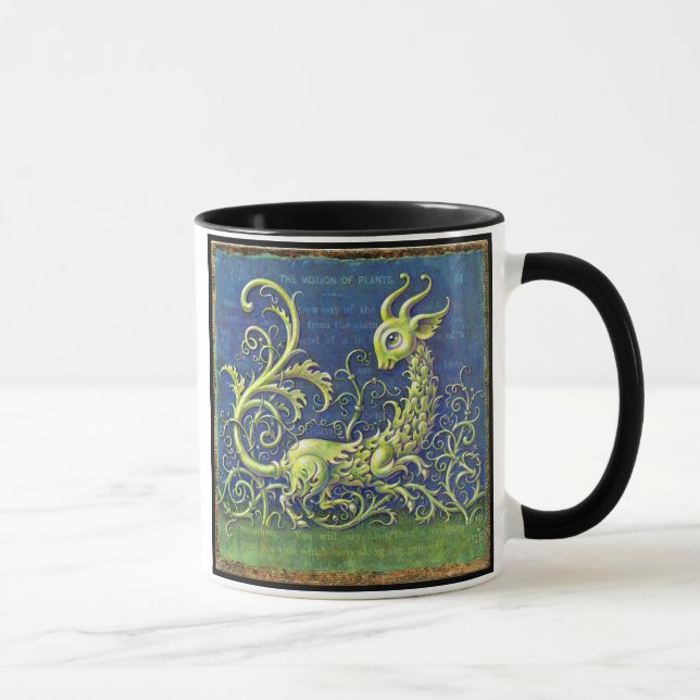Green Dragon Mug, Motion of Plants Mug (Right)