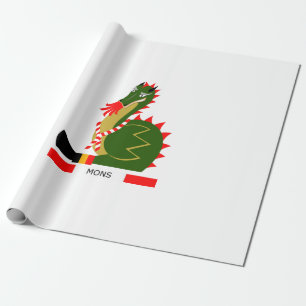 Green Dragon of city Mons, Belgium Wrapping Paper