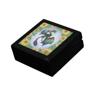 Green Dragon of Summer Nature Fantasy Art Gift Box