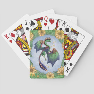 Green Dragon of Summer Nature Fantasy Art Poker Cards