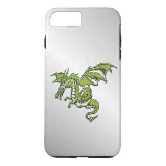 Green Dragon on Silver iPhone 8 Plus/7 Plus Case