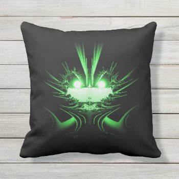 Green Dragon Outdoor Pillow