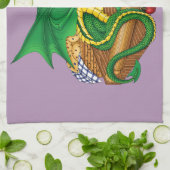 Green Dragon Pastry Chef Kitchen Towel (Folded)