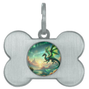 Green Dragon Pet ID Tag