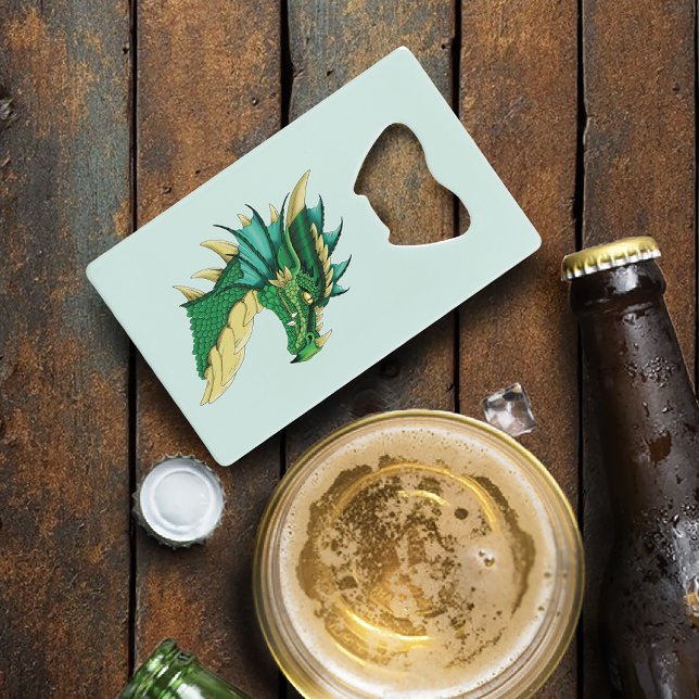 Green Dragon Portrait Credit Card Bottle Opener (Creator Uploaded)