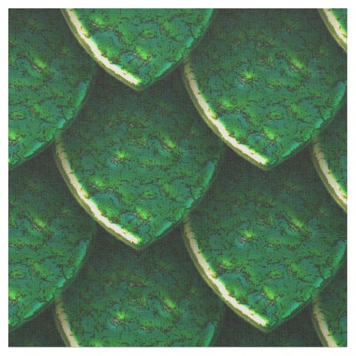 Green Dragon Scale Fabric