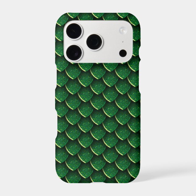 Green Dragon Scale Iphone Case (Back)