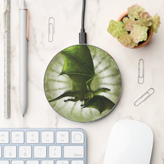 Green Dragon Wireless Charger (Desk)