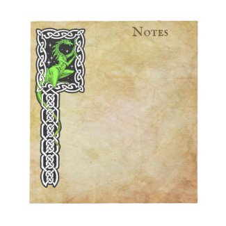 Green Dragon With Celtic Border