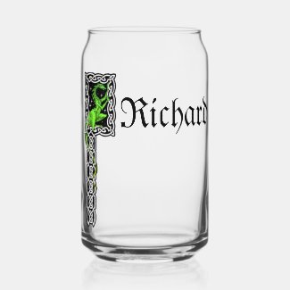Green Dragon With Celtic Border Personalized