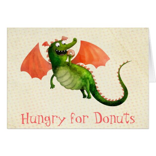 Green Dragon with Donut Cards (Front Horizontal)