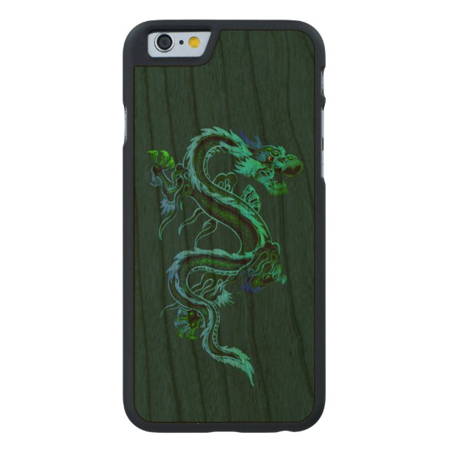 Green Dragon Wooden iPhone 6 Case (Back)