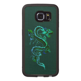 Green Dragon Wooden Samsung Galaxy S6 Edge Case