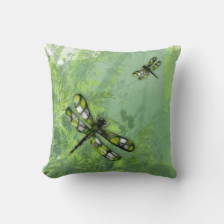 Green Dragonflies American MoJo Pillow