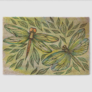 Green Dragonflies Dragonfly Lovers Fiber Doormat