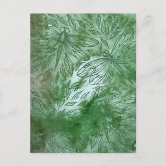 Green Dragonflies Dragonfly Lovers                 Postcard