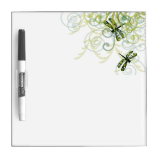 Green Dragonflies Dry Erase Board