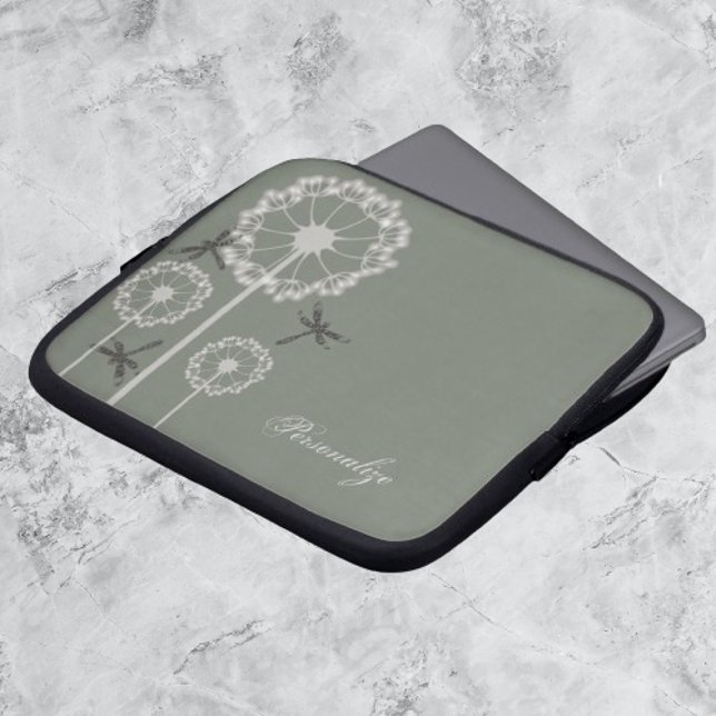 Green Dragonflies Laptop Sleeve (Green Dragonflies Personalized Laptop Sleeve)